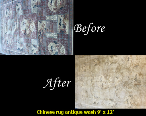 Chinese Rug Antique Wash