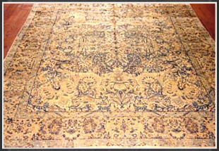 Kerman rugs are woven in the city of Kerman in southeastern Iran and several small towns and villages in the vicinity. The pattern of Kerman rugs is almost always curvilinear with the exception of the famous Kerman pictorials which fall under the pictorial category of pattern. Kerman rugs are woven in a variety of intricate designs from cartoons.